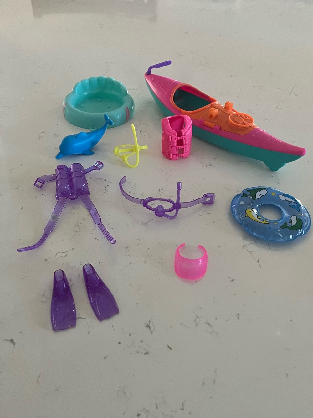 Barbie Kayak and Snorkel Accessories